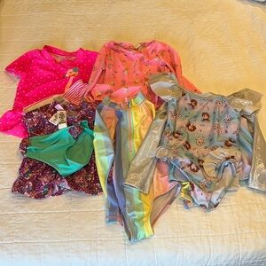 Girls 5 pack swimsuits